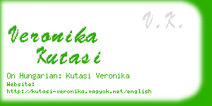 veronika kutasi business card